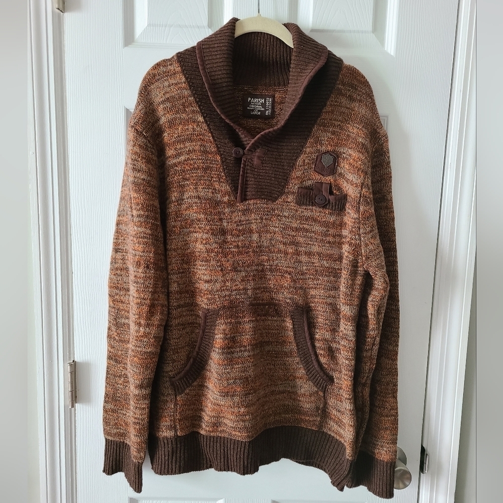 Parish Nation Shawl Collar Wool Blend Pullover